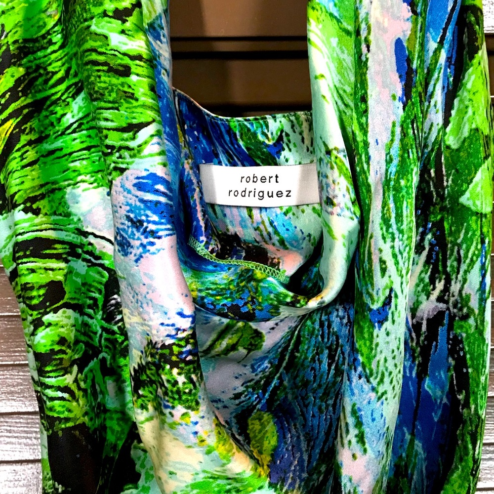 Robert Rodriguez sexy silk top